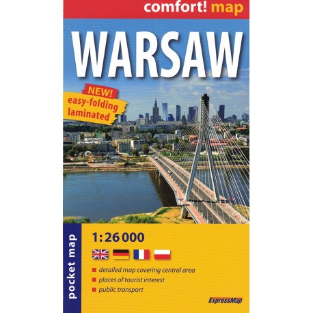 Warszawa 1:29 000 laminowana